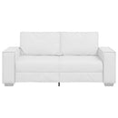 Tosæders sofa Hvid 180 cm Faux læder