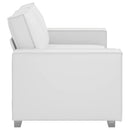 Tosæders sofa Hvid 180 cm Faux læder