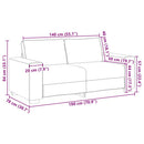 Tosæders sofa Hvid 180 cm Faux læder