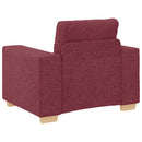 sofastol 100x78x80 cm stof vinrød