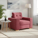 sofastol 100x78x80 cm stof vinrød