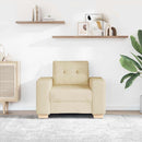 sofastol 100x78x80 cm stof cremefarvet