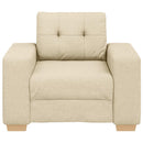 sofastol 100x78x80 cm stof cremefarvet