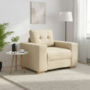 sofastol 100x78x80 cm stof cremefarvet