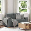 elskovssofa 160x77x82 cm stof mørkegrå