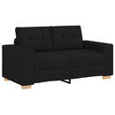 elskovssofa 160x77x82 cm stof sort