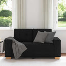 elskovssofa 160x77x82 cm stof sort