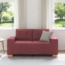 elskovssofa 160x77x82 cm stof vinrød