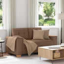 elskovssofa 160x77x82 cm stof brun