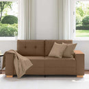 elskovssofa 180x77x82 cm stof brun