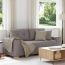 elskovssofa 180x77x82 cm stof gråbrun