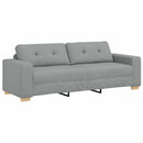 3-personers sofa lysegrå 220x78x80 cm stof