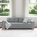 3-personers sofa lysegrå 220x78x80 cm stof