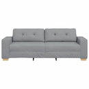 3-personers sofa lysegrå 220x78x80 cm stof