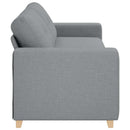 3-personers sofa lysegrå 220x78x80 cm stof