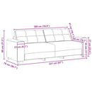 3-personers sofa lysegrå 220x78x80 cm stof