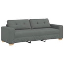 3-personers sofa mørkegrå 220x78x80 cm stof