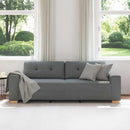 3-personers sofa mørkegrå 220x78x80 cm stof
