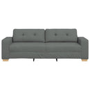 3-personers sofa mørkegrå 220x78x80 cm stof