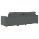 3-personers sofa mørkegrå 220x78x80 cm stof