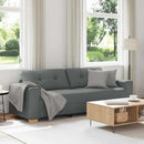 3-personers sofa mørkegrå 220x78x80 cm stof