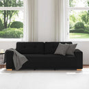 3-personers sofa sort 220x78x80 cm stof