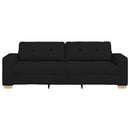 3-personers sofa sort 220x78x80 cm stof