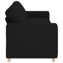 3-personers sofa sort 220x78x80 cm stof
