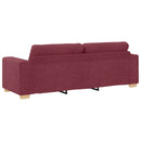 3-personers sofa Vinrød 220 cm Stof