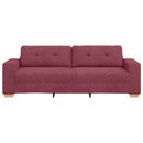 3-personers sofa Vinrød 220 cm Stof