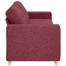 3-personers sofa Vinrød 220 cm Stof
