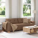 3-personers sofa Brun 220 cm Stof
