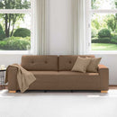 3-personers sofa Brun 220 cm Stof