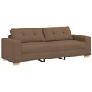 3-personers sofa Brun 220 cm Stof
