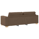 3-personers sofa Brun 220 cm Stof