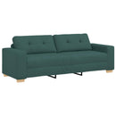 3-personers sofa Mørkegrøn 220 cm Stof