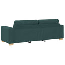 3-personers sofa Mørkegrøn 220 cm Stof