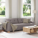 3-personers sofa Gråbrun 220 cm Stof