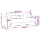3-personers sofa Skygrå 220 cm Stof