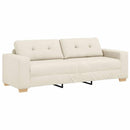 3-personers sofa Beige 220 cm Linned-blandet stof