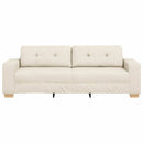 3-personers sofa Beige 220 cm Linned-blandet stof