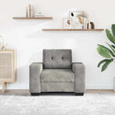 sofastol 100x78x80 cm fløjl lysegrå