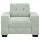 sofastol 100x78x80 cm fløjl lysegrå