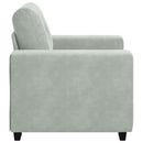 sofastol 100x78x80 cm fløjl lysegrå