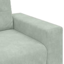 sofastol 100x78x80 cm fløjl lysegrå