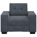 sofastol 100x78x80 cm fløjl mørkegrå