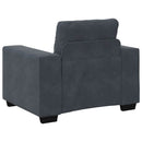 sofastol 100x78x80 cm fløjl mørkegrå