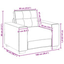 sofastol 100x78x80 cm fløjl mørkegrå