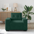 sofastol 100x78x80 cm fløjl lysegrøn