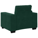 sofastol 100x78x80 cm fløjl lysegrøn